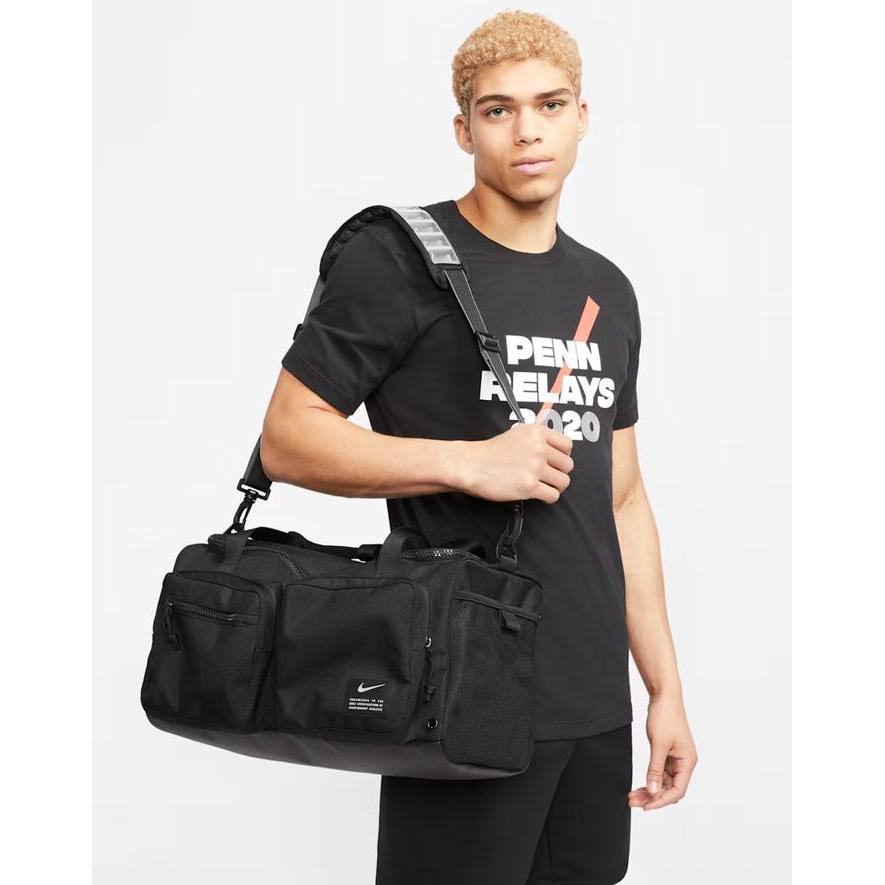 (100% ORIGINAL) Nike Utility Power Training Duffel Bag Small Gym Duffle Black Sling Fitness Sport Ta