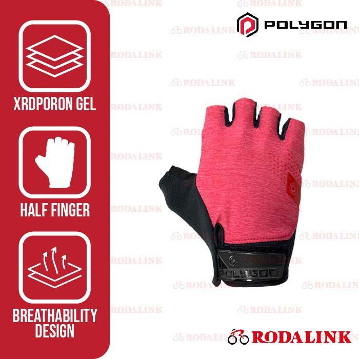 Polygon Sarung Tangan Sepeda Gunung MTB XC Misty - Red, S