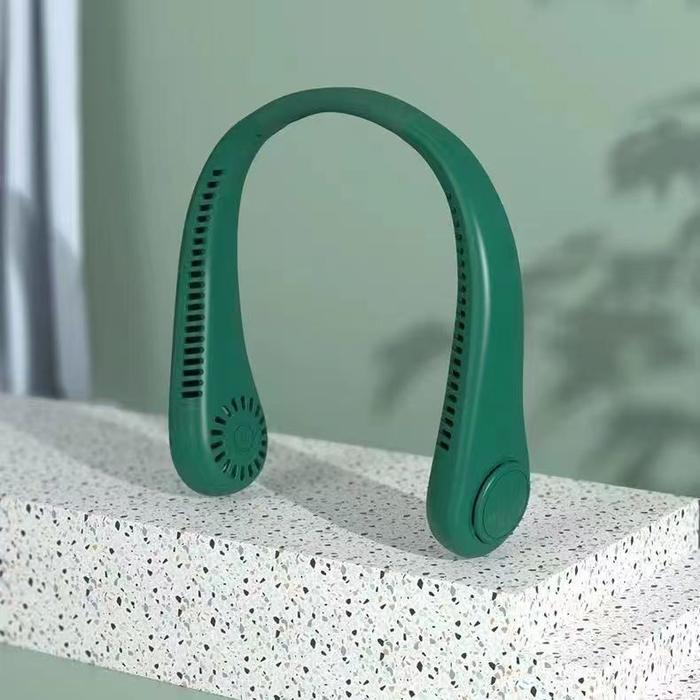 TVCENTER Kipas angin Leher gantung portable Neck fan Usb Plastik - Hijau