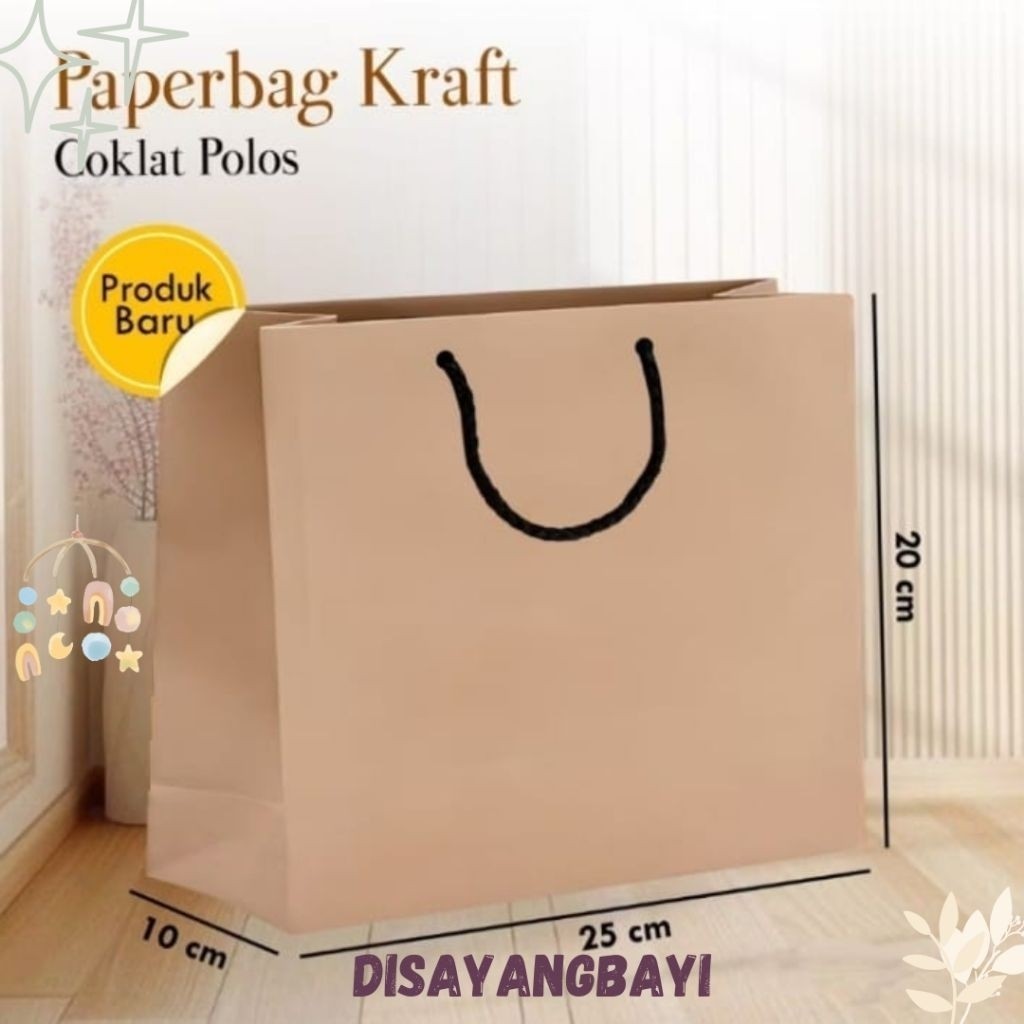 PAPER BAG COKLAT KRAFT POLOS TAS SOUVENIR TAS HAMPERS