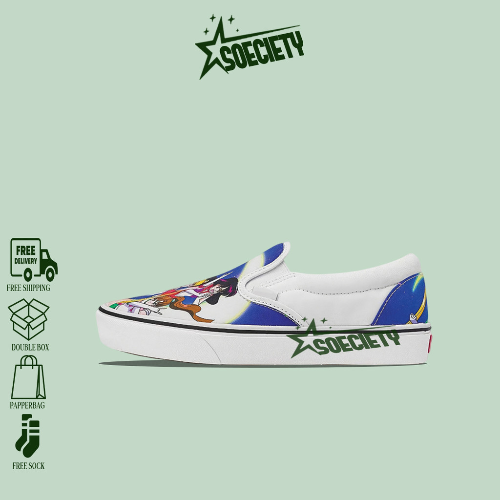 Sepatu Sneakers Vans x Sailor Moon Slip-On ComfyCush Multicolor BNIB Unisex