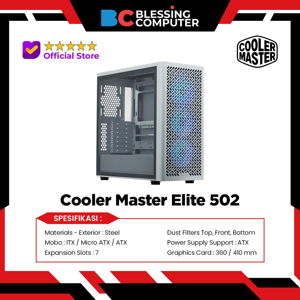 Casing Cooler Master Elite 502 WHITE