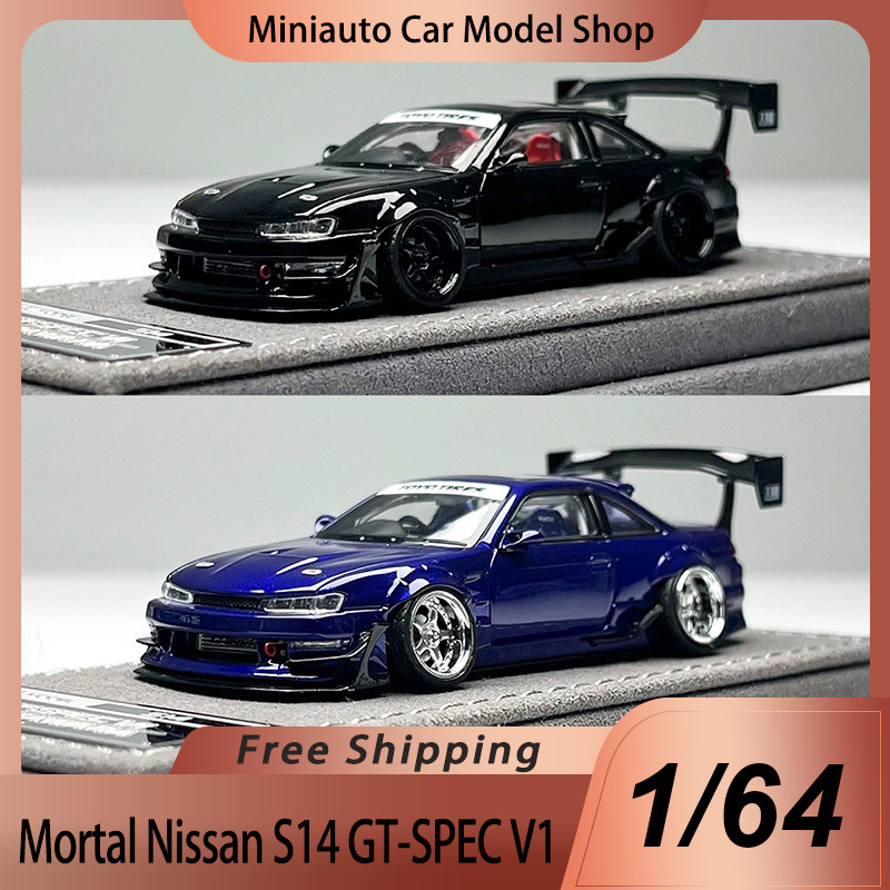 New In Stock Mortal 1:64 Nissan S14 Cambergang 1.0 Mertal Alloy Miniature Diecast Model Nissan Car T