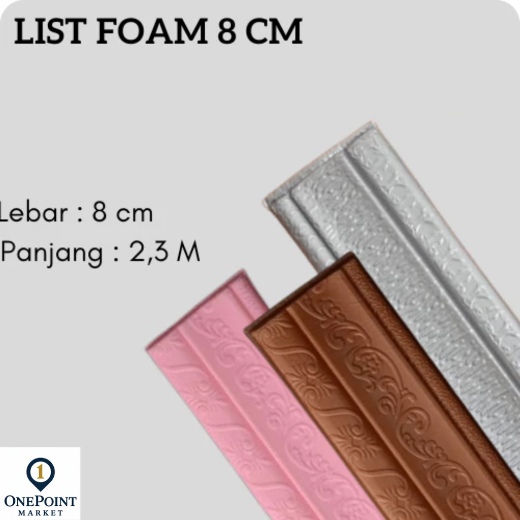 Border List Foam 3D Dinding Plafon Frame List Moulding 3D Wall Sticker Wallpaper Dekorasi Interior R