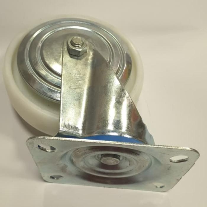 Roda Troli Nilon Putih China 6 inch Hidup