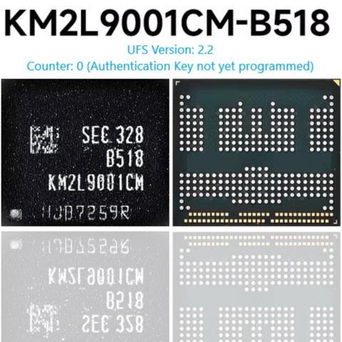 IC UFS 2.2 KM2L9001CM-B518 6/128 BGA254 UFS 254ball 128+6 LPDDR4x uMCP - NOT CLEAN
