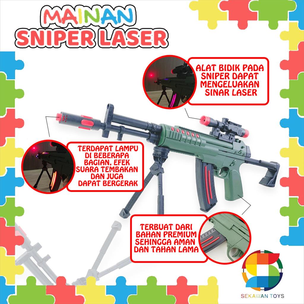 Mainan Sniper Pro Laser / Mainan Anak Sniper Pro Laser AR619