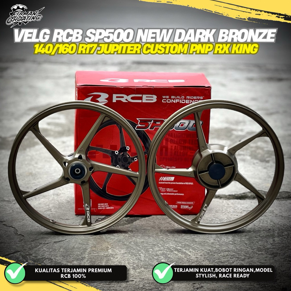 VELK VELG RCB SP500 JUPITER JUPITER  RX KING RXS RX SERIES R17 140/160 DARK BRONZE (SEPASANG) ORIGIN
