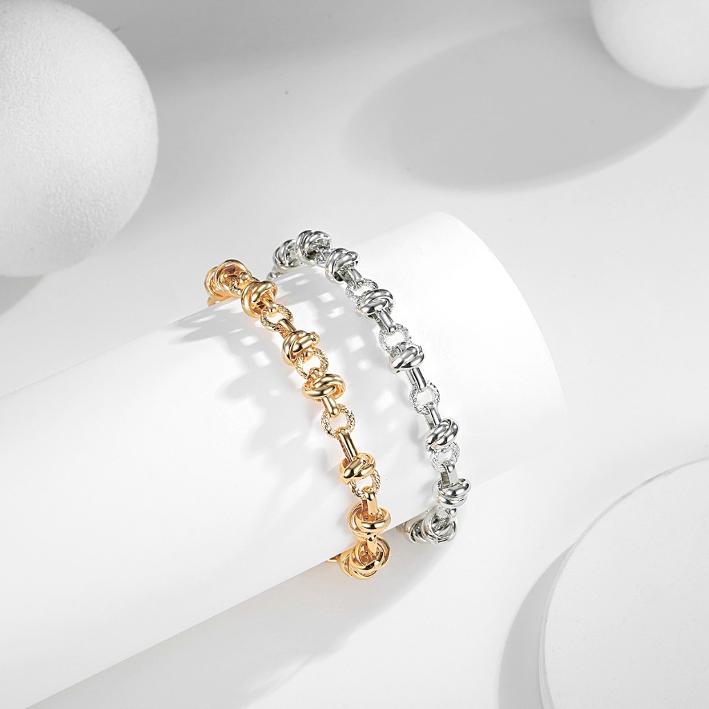 Lanme Jewelry Gelang Titanium Anti Karat Desain Unik Elegan Aksesoris Fashion Untuk Wanita LM703