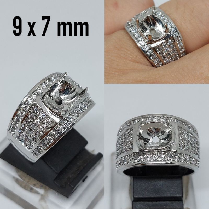 CINCIN / EMBAN / RING ALPAKA MiCRO SETTING BATU MIRING