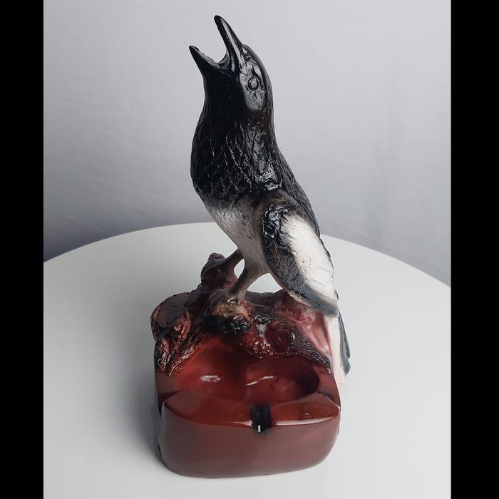 Asbak aesthetic burung kacer hitam