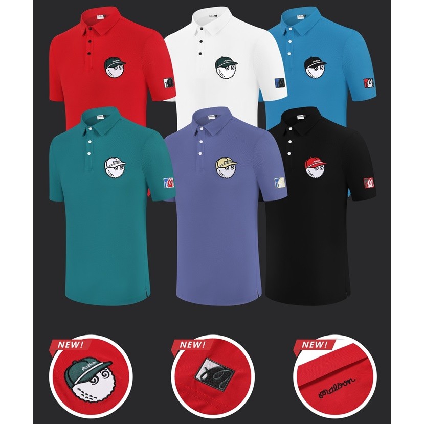Baju Golf Pria Atasan Polo Shirt Polyester Cooper Cap M