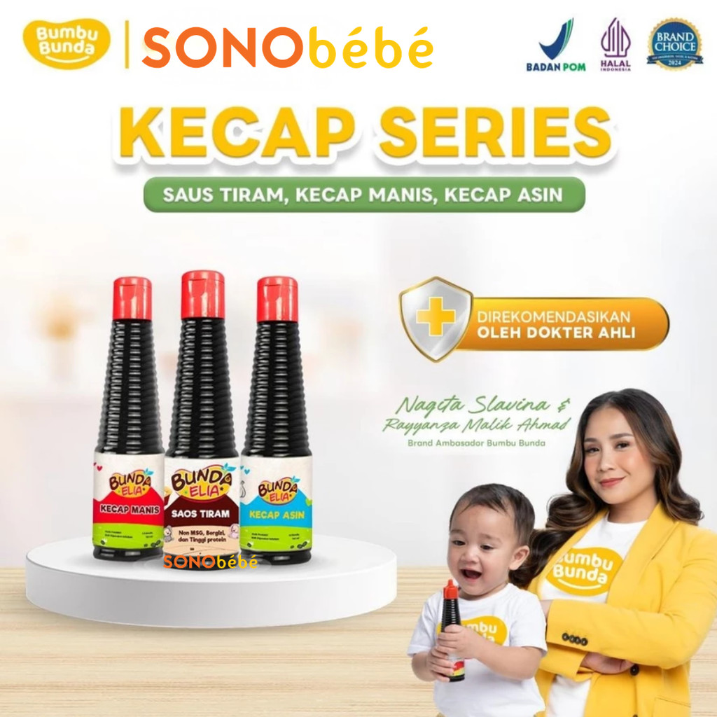 Bumbu Bunda Elia Kecap Series - Kecap MPASI | Saus MPASI | Saus Tiram | Kecap Manis | Kecap Asin | S