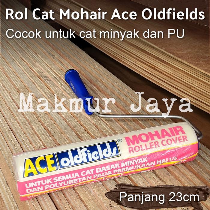 Ace Oldfields Mohair Rol Cat Minyak Epoxy PU - Bulu Rol+Gagang