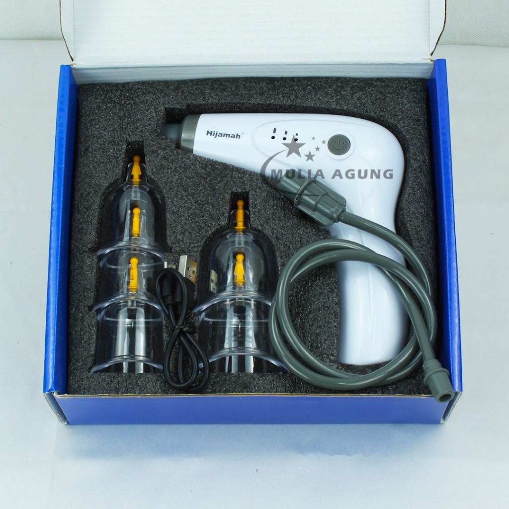 Pompa Bekam Electric BONUS 5 pcs Kop Lengkung Pompa Elektrik / Pump Bekam Electric Hijamah EH1x5