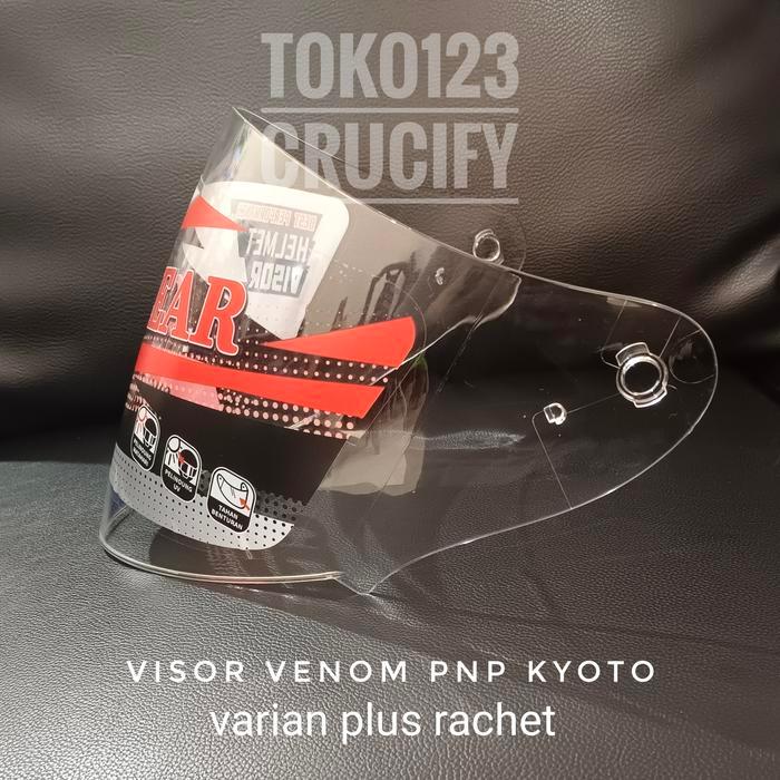 Kaca helm flat visor KYT Kyoto / INK Dynamic plus Rachet - Putih