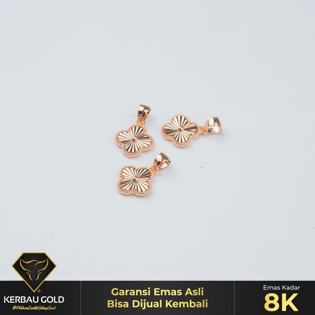 [Kerbau Gold] Liontin Emas Clover Alhambra 8K - Emas Asli 100%