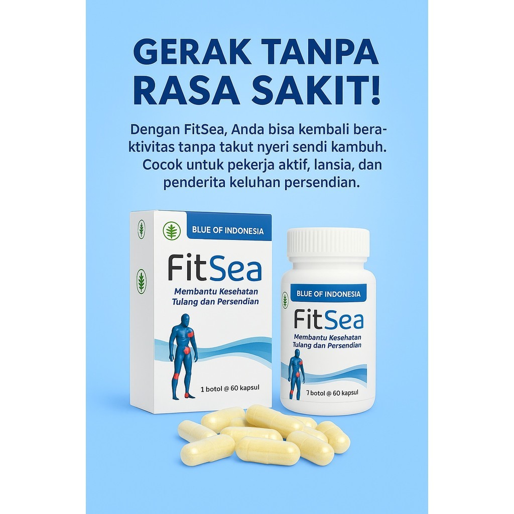 Fitsea Suplemen Kesehatan Tulang & Sendi 60 Kapsul Menjaga Sendi & Otot Syaraf kejepit Produk Origin