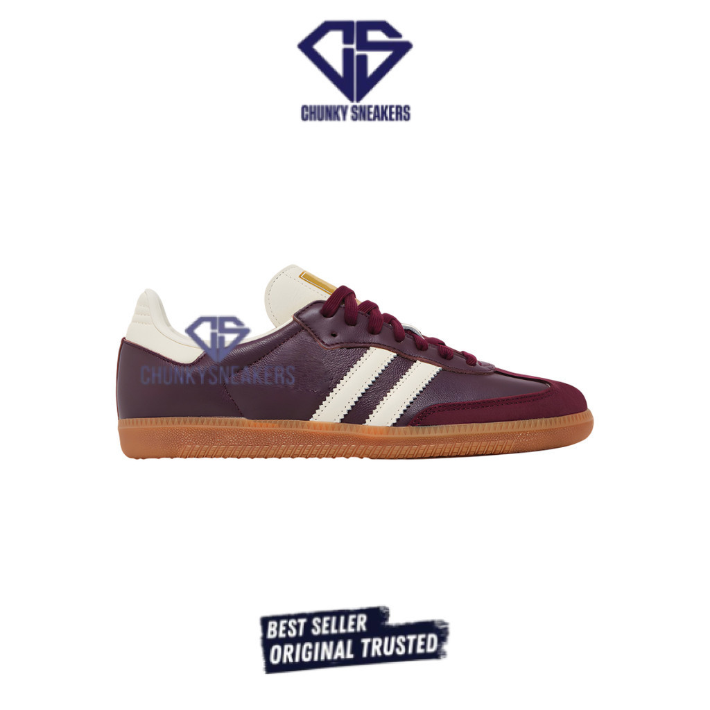 Sepatu Adidas Samba OG Maroon 100% Original BNIB