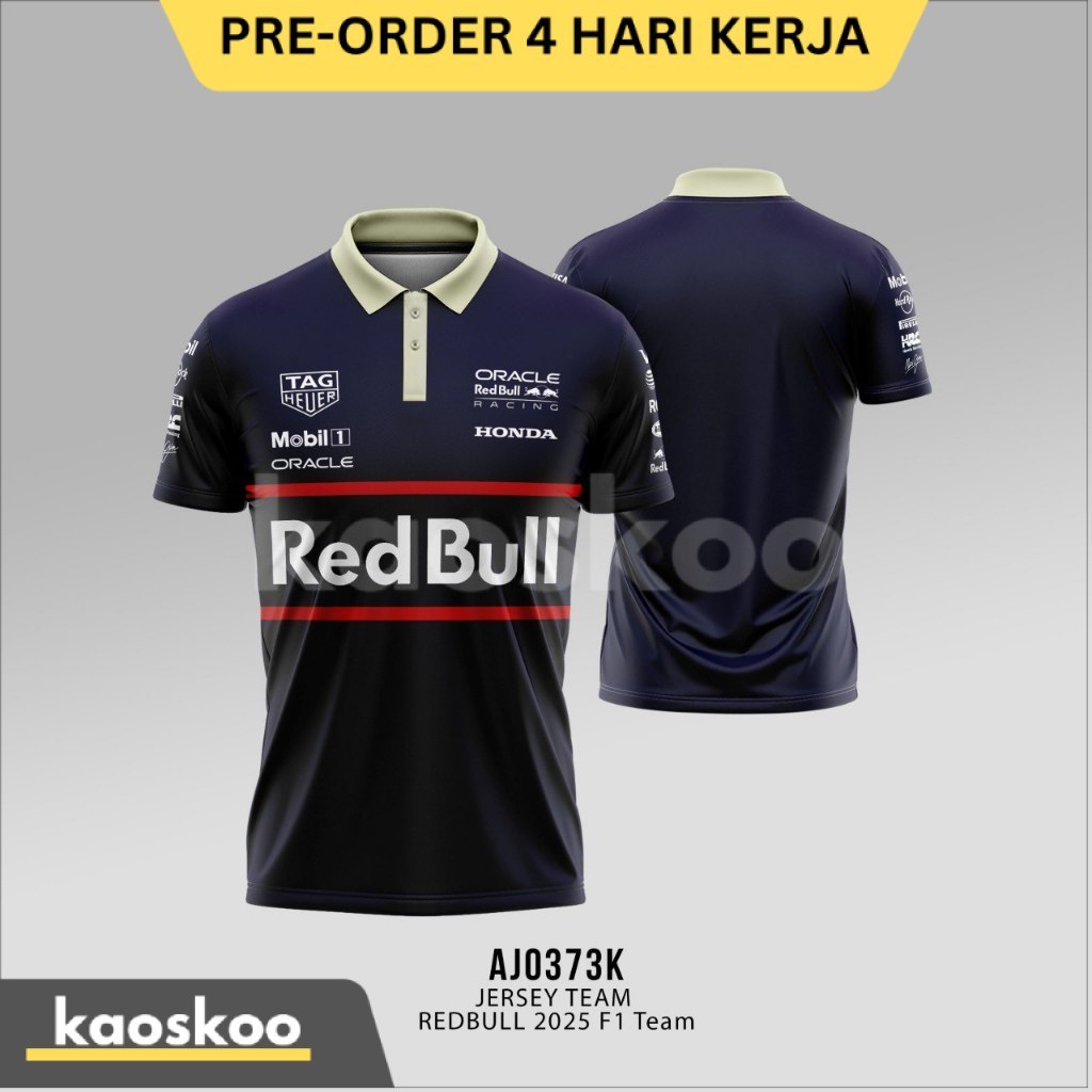 Kaos Jersey Polo F1 Team RedBull Red Bull 2025