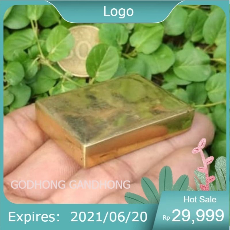 Lempeng Emas Batang VOC Bahan Kuningan Asli KM11