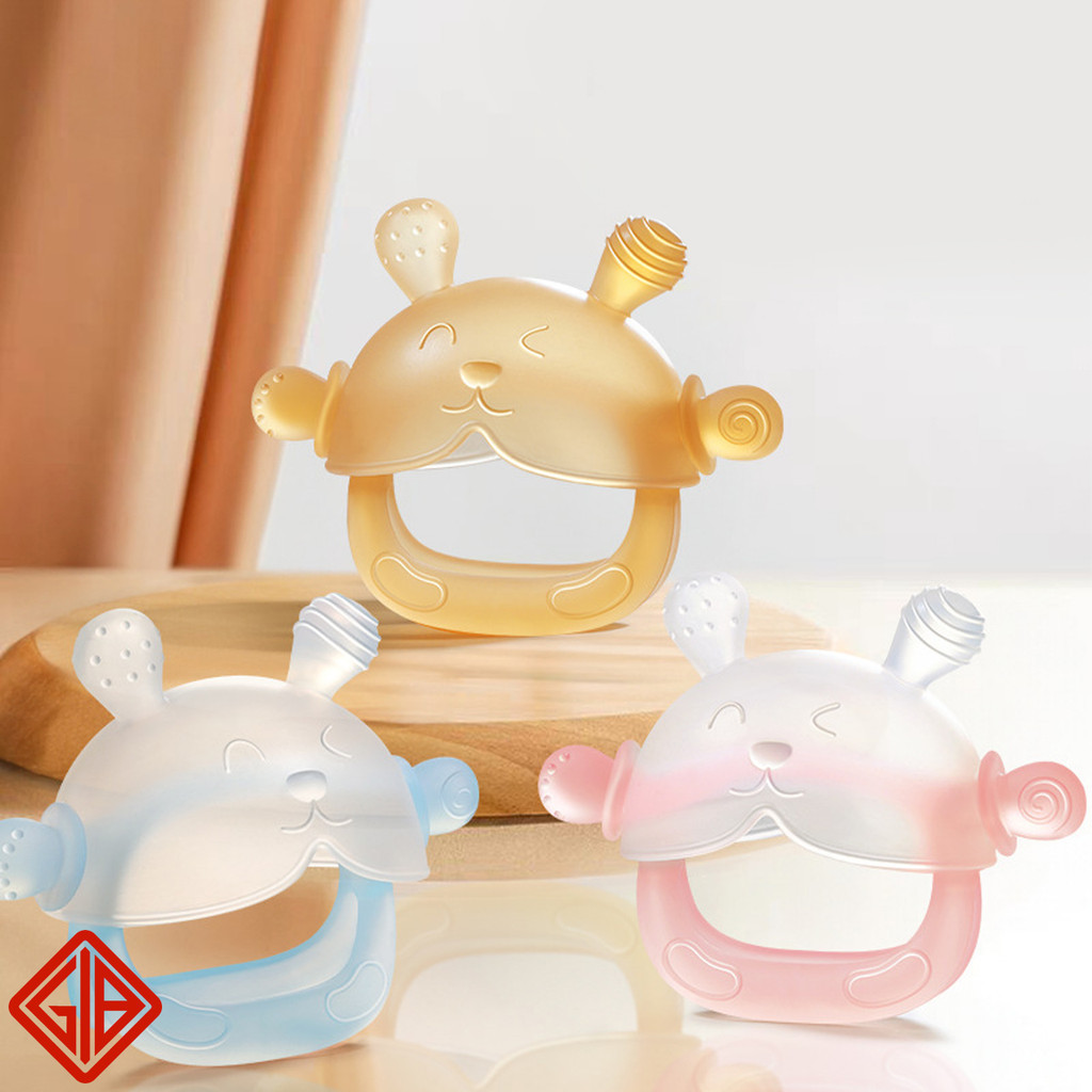 Teether Bayi BPA FREE Mainan Gigitan Teether Bayi Makanan Mainan Gerinda Gigi Bayi