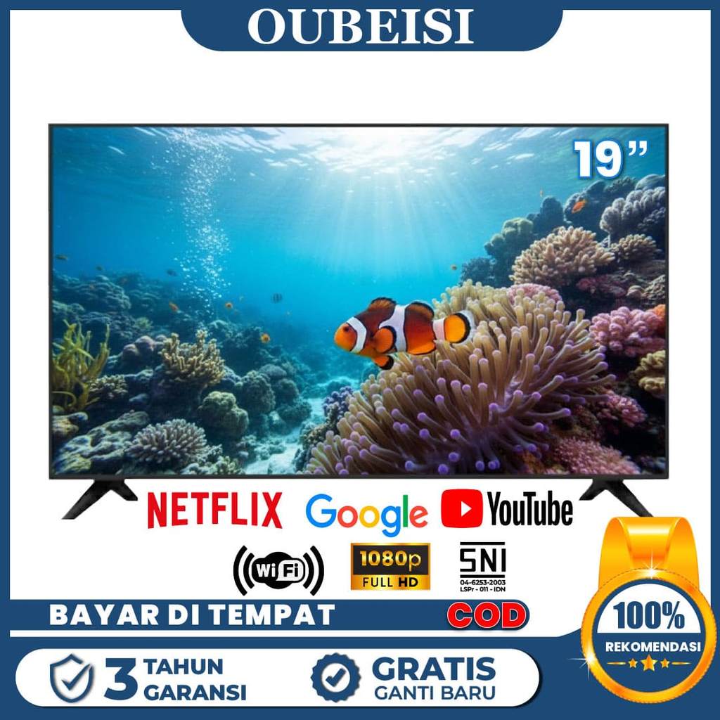 OUBEISI TV Smart TV 21/22 inch TV smart LED TV