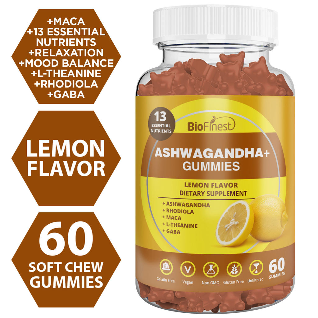 Biofinest Ashwagandha+ Gummies – Ashwagandha Rhodiola Maca