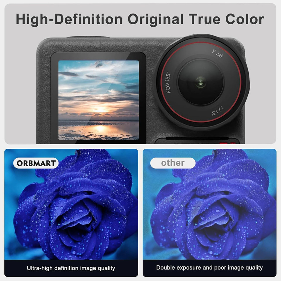 For DJI Osmo Action 4 3 Screen Protector Tempered Glass Film Lens Cover Cap Bag Case for DJI Action 