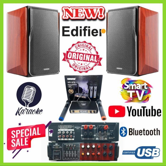 Karaoke Set Mini Edifier P17 Karaoke Smart Tv Ampli Bluetooth 2 Mic