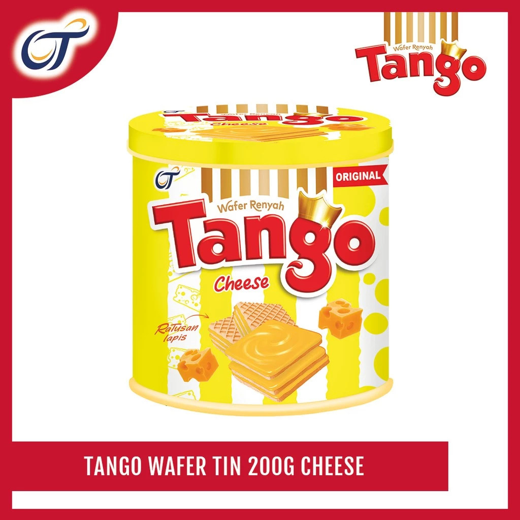 Tango Wafer Keju/Tango Cheese TangoKaleng 200g Renyah WAFER TANGO KUE KALENG LEBARAN
