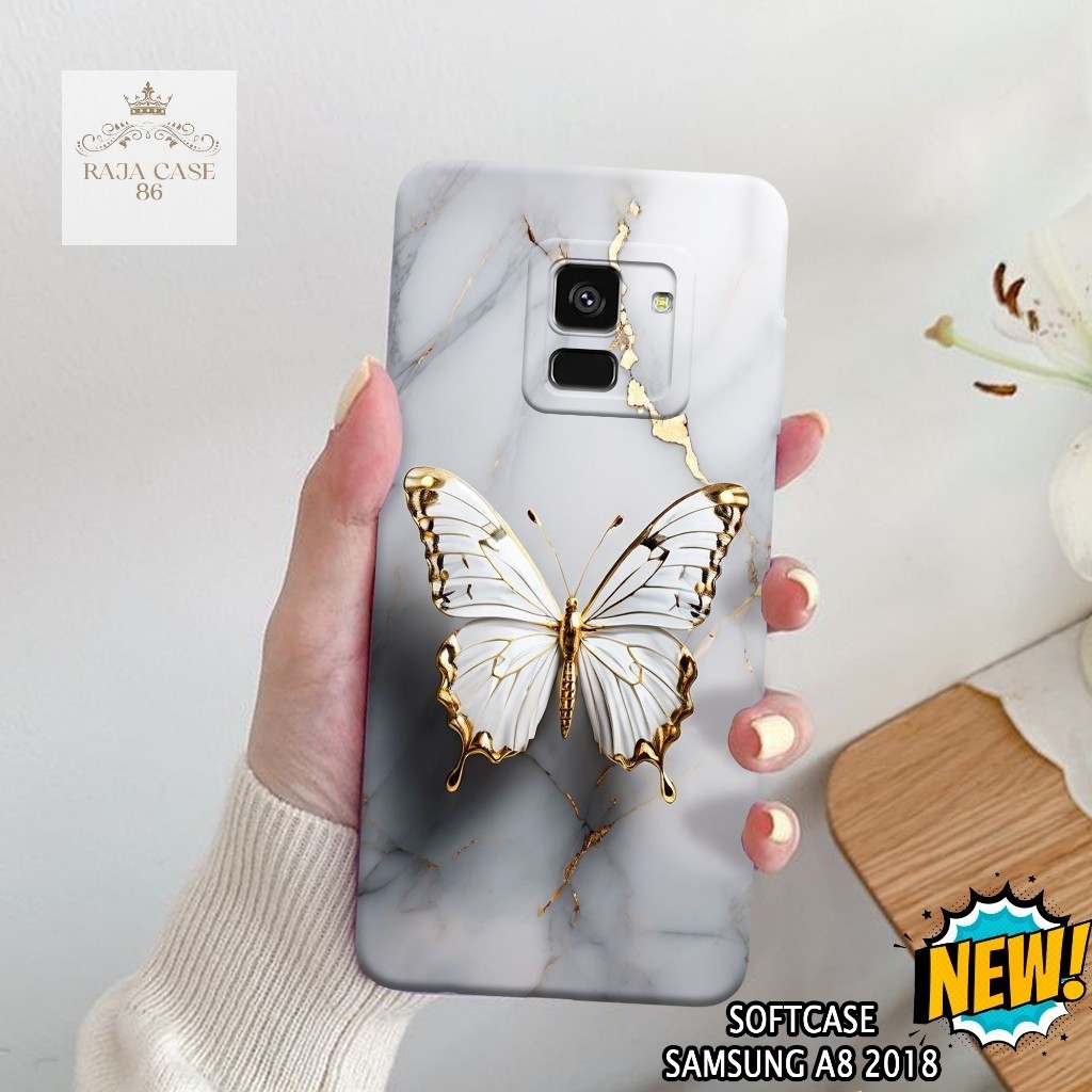 Case Samsung A8 2018 - Rajacase - casing Samsung A8 2018 - Motif case Kupu - Pelindung handphone - S