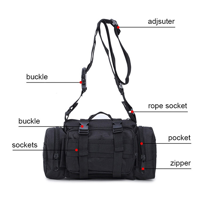 DM Tas Selempang Militer Tactical Waist Bag Pria Tas Pinggang Outdoor Waterproof Multifungsi Tas Sep
