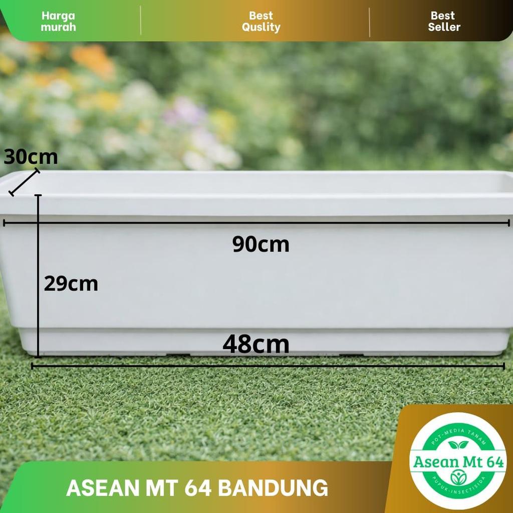 pot panjang 90cm, pot plastik murah, pot bunga persegi panjang