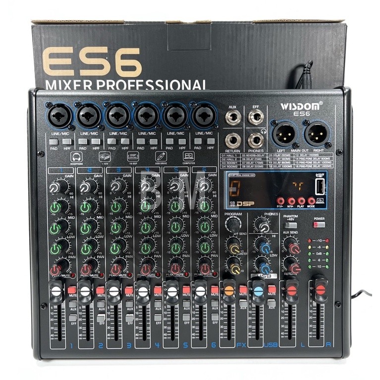 MIXER WISDOM ES6 / ES 6 MIXER 6 CHANNEL ORIGINAL