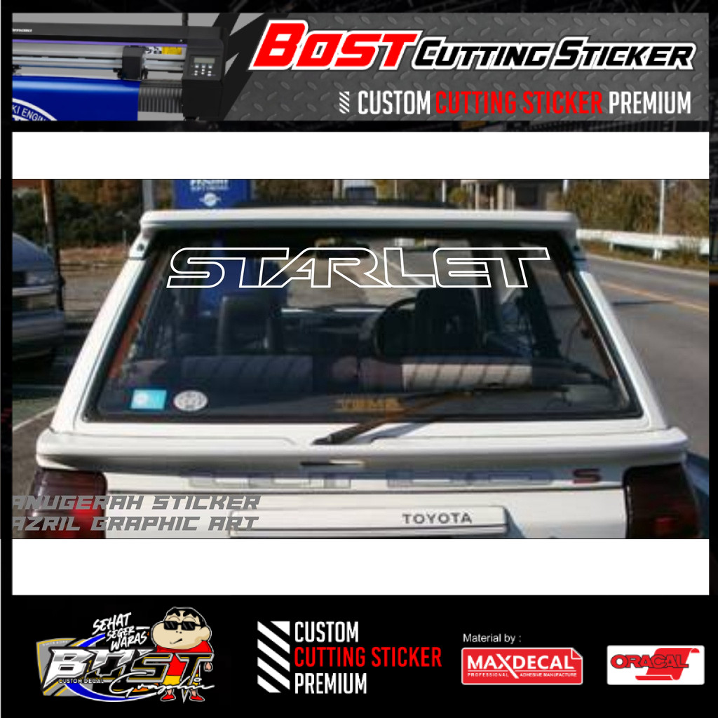 Sticker kaca belakang STARLET