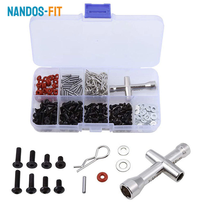 NANDOS-FIT Kotak Baut Sekrup Mobil RC 270PCS / Screw Fastener Kit Universal untuk Drift RC Sakura D3