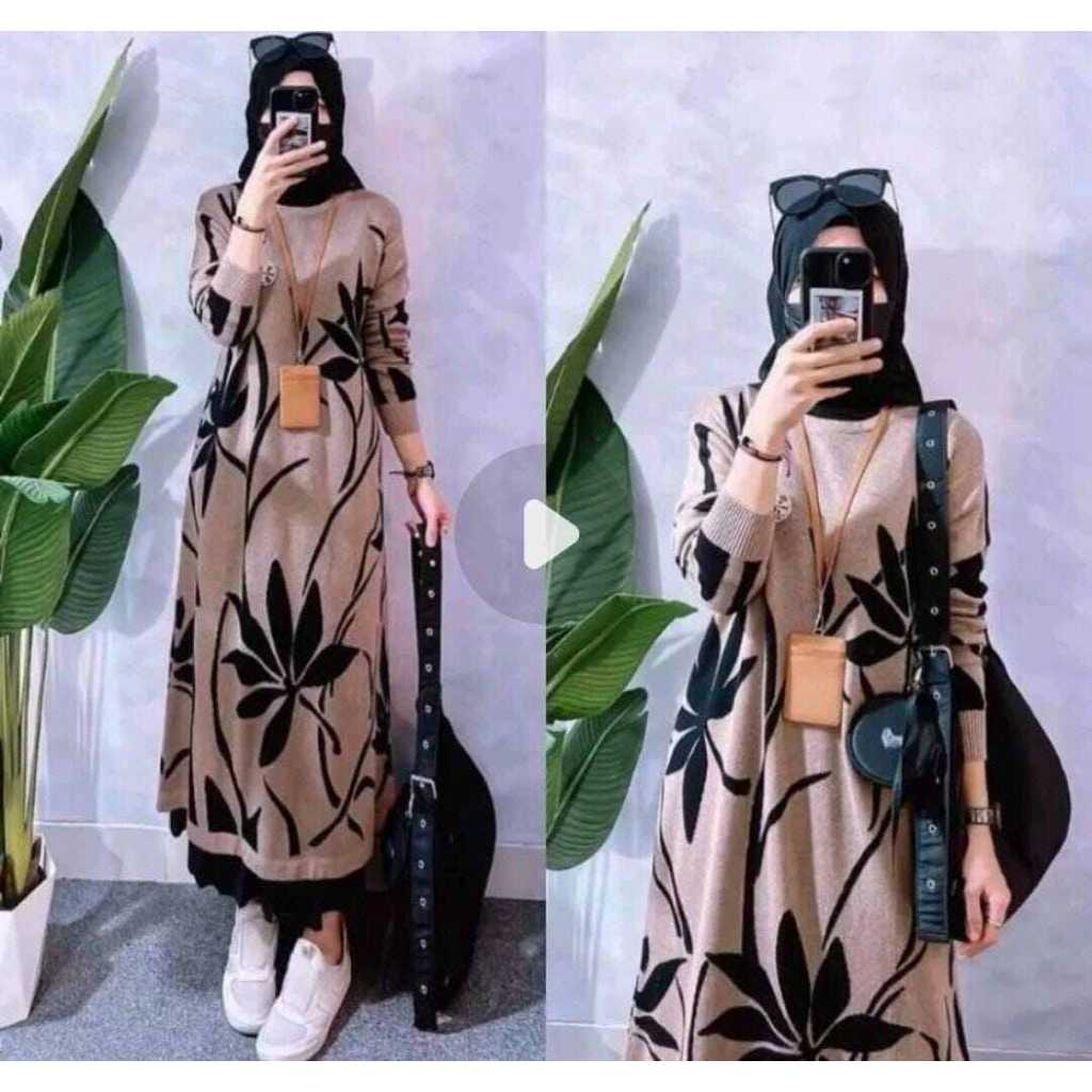 REALPICT TUNIK RAJUT PREMIUM JUMBO MOTIF BRANDED