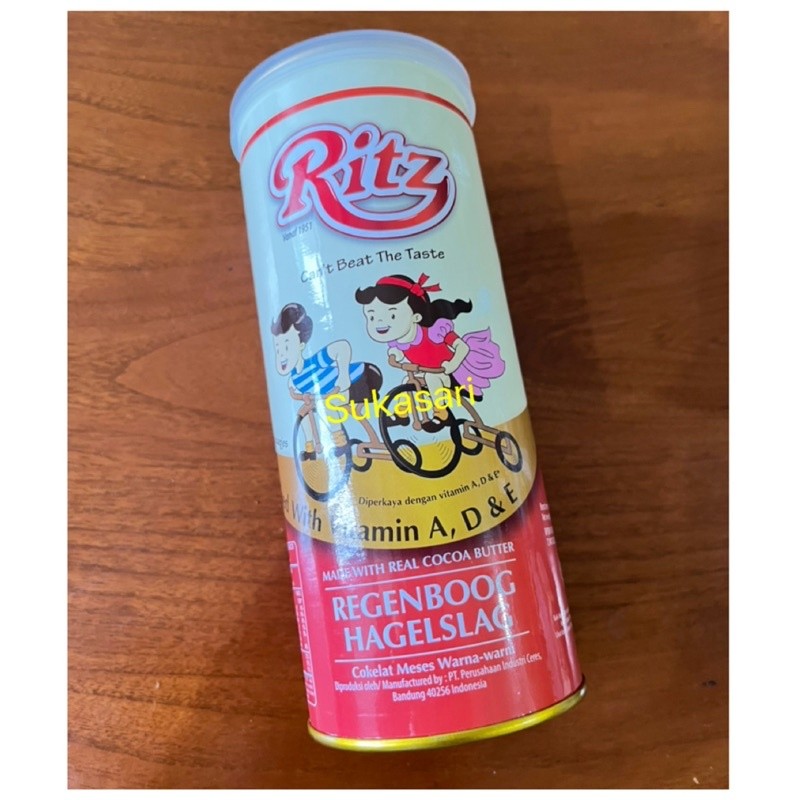 (NOFLIANSAH) Ritz Chocolate meses 300gr warna warni Hagelslag Regenboog 300 gr tube