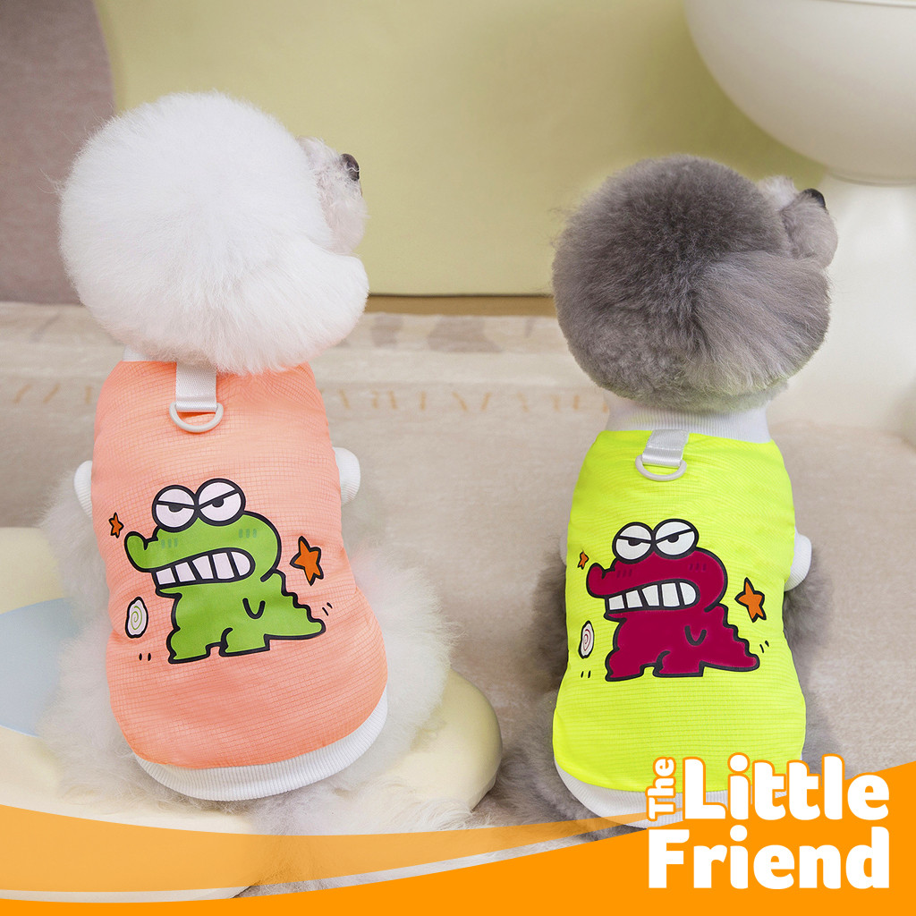 Baju Anjing Poodle Kucing Cowok Cewek Kecil Lucu Motif Dino Chocobi