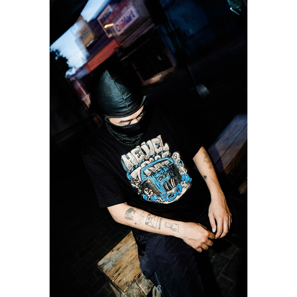 Baju oversize pria Baggy Hitam Grafik Grafiti Komik Retro - Streetwear Hip-Hop Kuno| Print top