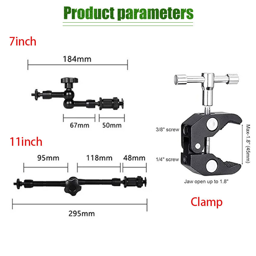 Magic Clamp / Magic Arm 11 Inch Includ Super C-Clamp