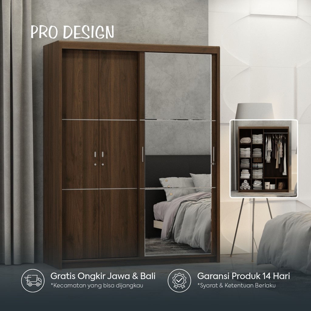 Pro Design Texas TXWD 160 SSL Lemari Pakaian Pintu Sliding