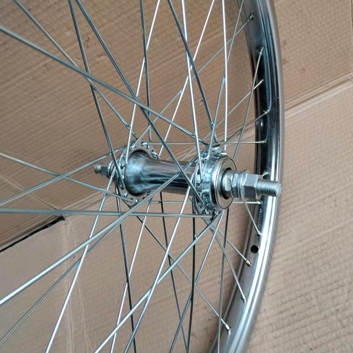 Velg Wheelset Sepeda 20 Besi - Depan Besi, 20 inch