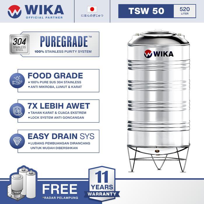 Tangki Air Stainless Wika 520 Liter / Water Tank / Toren Air / Tandon Air