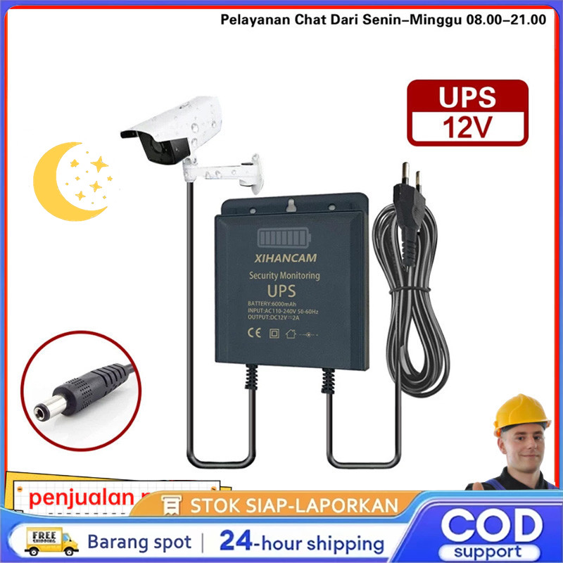 [COD] UPS Mini 12V Adaptor Power DC Mini UPS CCTV Untuk Router Wifi Modem Wifi Cadangan Baterai