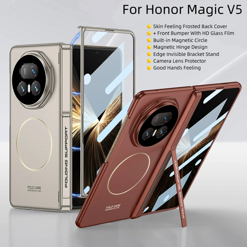 Luxury MagicV5 Casing With HD Anti-Spy Front Tempered Glass Protector Invisible Bracket Frosted PC B