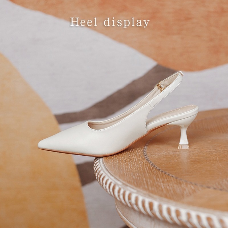 sepatu pesta wanita sandal heels wanita heels putih 5cm