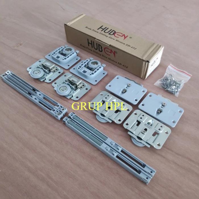 Roda Tanpa Rel Pintu Lemari Sliding Geser Slowmotion Huben 452 / 2 PNT