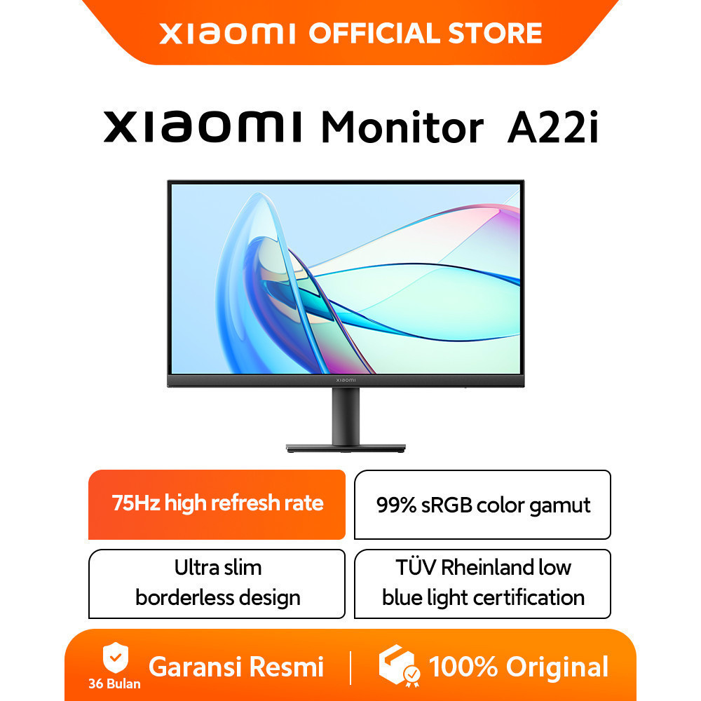 ready - Xiaomi Monitor A22i | Panel VA 75Hz FHD Monitor 22 Inch | Resmi 3 Tahun [ Official Store ]